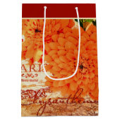 Herfst mums middel grote cadeautas (Achterkant)