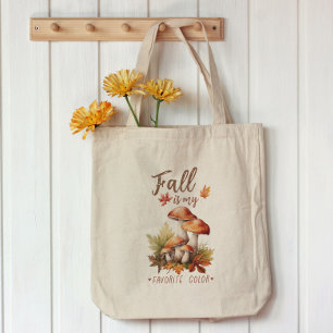 Herfst Mushroom Quote Tote Bag