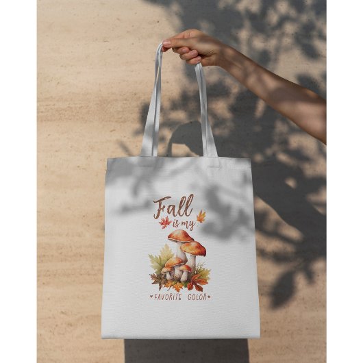 Herfst Mushroom Quote Tote Bag