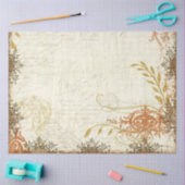 Herfst Mustard Oranje Ephemera Script Decoupage Ar Tissuepapier (Craft)