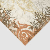 Herfst Mustard Oranje Ephemera Script Decoupage Ar Tissuepapier (Detail)