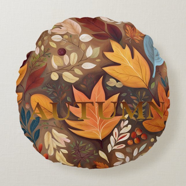 Herfst - n0XI Rond Kussen (Voorkant)