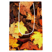 Herfst, naaldbladeren, herfstkleuren medium cadeauzakje (Achterkant)