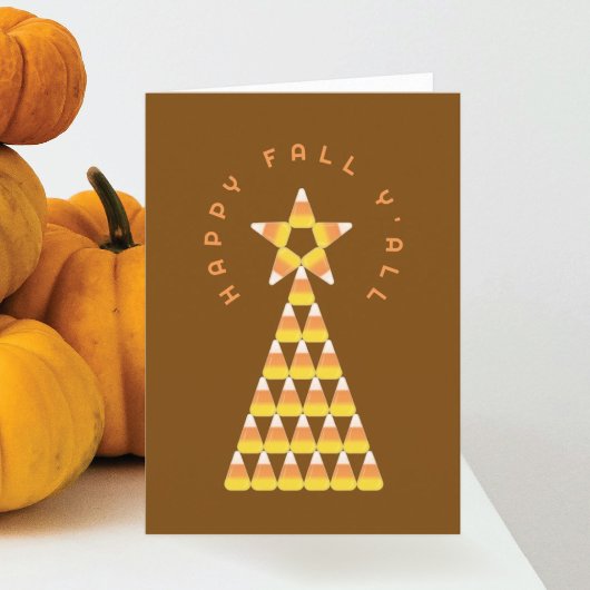 Herfst naar Christmas Folded Kaart – Candy Corn Tr