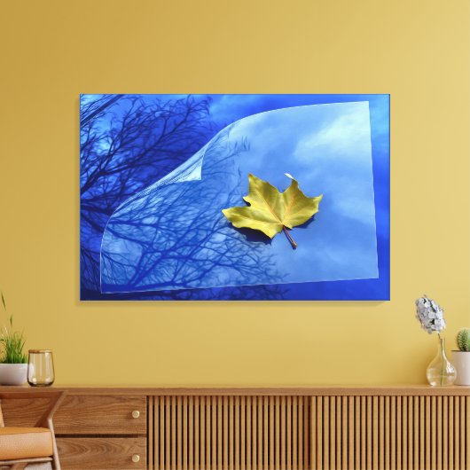 Herfst naar winter canvas afdruk (Insitu (Woonkamer))