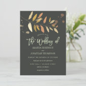 Herfst Naherfst Wedding persoonlijke uitnodiging (Staand voorkant)