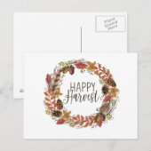 herfst najaar waterverf baard briefkaart (Voorkant / Achterkant)