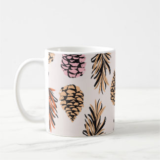 Herfst Natuur: Trendy naadloos. Koffiemok