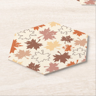 Herfst natuurlijk ontwerp, herfst esdoornblad kartonnen onderzetters