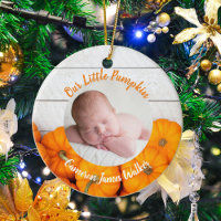 Herfst Newborn Photo Baby Pumpkin Double Sided Gif