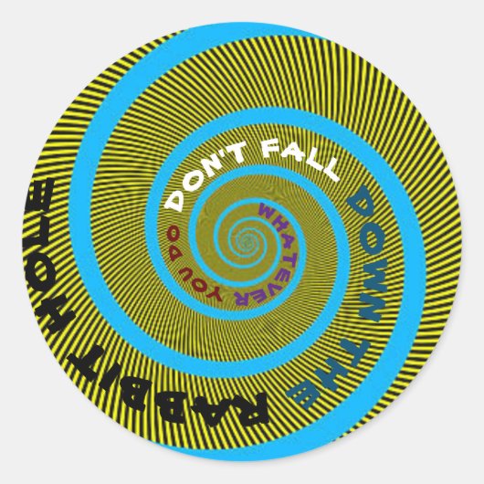Herfst niet door het konijnengat ronde sticker (Voorkant)