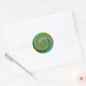 Herfst niet door het konijnengat ronde sticker (Envelop)