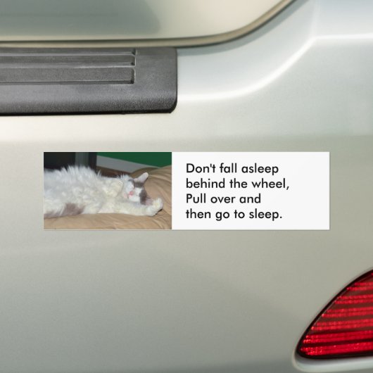 Herfst niet in slaap met de Bumpersticker (Op auto)