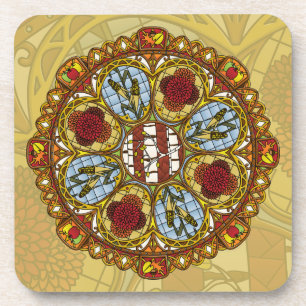 Herfst Nouveau Square Coaster Bier Onderzetter