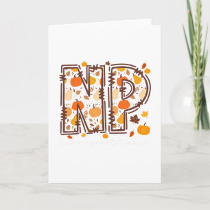 Herfst Np Nurse Practitioner Pompoen Herfst Dankze Kaart