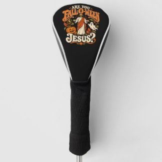 Herfst-O-Ween Jezus Christelijke Halloween Pompoen Golfheadcover