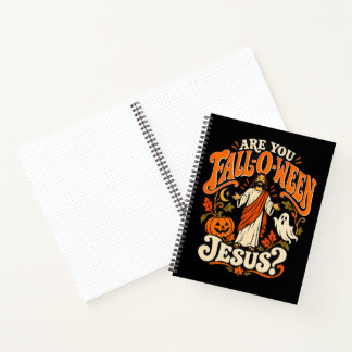 Herfst-O-Ween Jezus Christelijke Halloween Pompoen Notitieboek