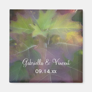 Herfst Oak Leaf Hydrangea Wedding Magneet