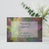 Herfst Oak Leaf Hydrangea Wedding RSVP Response Ka Kaartje (Staand voorkant)