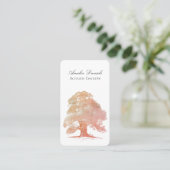 Herfst Oak Tree Illustration Visitekaartje (Staand voorkant)