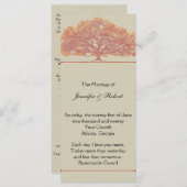 Herfst Oak Tree Wedding Program Programma (Voorkant / Achterkant)
