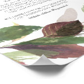 Herfst Oefenavond Diner Tafelbord Botanisch Blad Poster (Hoek)