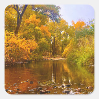 Herfst Oever Vierkante Sticker