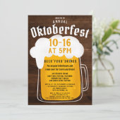 Herfst Oktoberfest feest Beiers Kaart (Staand voorkant)