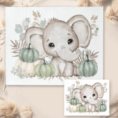 Herfst olifant en pompoenen puzzel legpuzzel