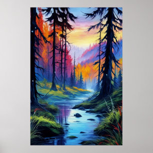 Herfst omhelzen, levendige kleuren poster