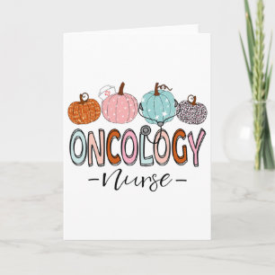 Herfst oncologieverpleegster herfstpompoen thanksg kaart