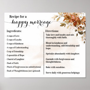 Herfst Ontvang voor een Happy Marriage Pas getrouw Poster