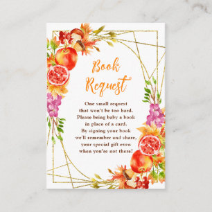 Herfst Oogst Baby Shower Boek Verzoek Informatiekaartje