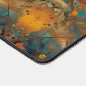 Herfst Oogst Blauwgroen Roest Goud Abstract Bureaumat (Hoek)