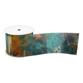Herfst Oogst Blauwgroen Roest Goud Abstract Lint (Spoel)