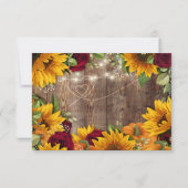 Herfst Oogst Bruiloft Reactiekaart RSVP Kaartje (Achterkant)