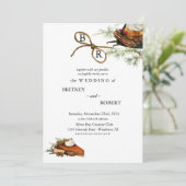 Herfst oogst bruiloft uitnodigen kaart (Staand voorkant)