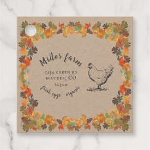 Herfst oogst familie boerderij Kraft Bedankjes Labels