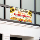 Herfst Oogst Festival Banner met qr code (Buitenkant Gebouw)