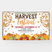 Herfst Oogst Festival Banner met qr code (Horizontaal)