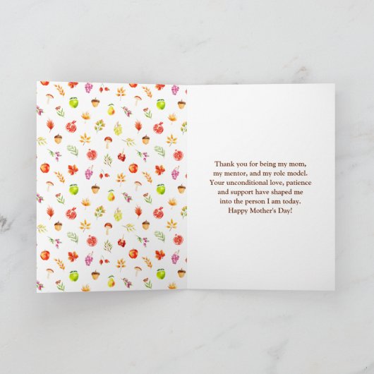 Herfst Oogst Gelukkige Moederdag Kaart (Binnen)