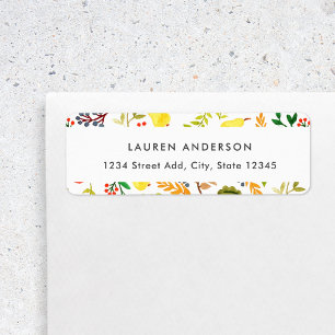 Herfst Oogst Gepersonaliseerd Retouradres Etiket