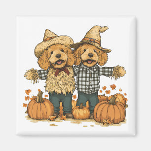 Herfst Oogst Goldendoodle Honden Magneet