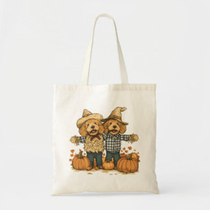 Herfst Oogst Goldendoodle Honden Tote Bag