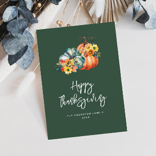 herfst oogst groen gelukkig Thanksgiving Feestdagenkaart
