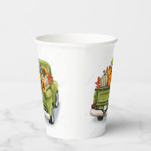 Herfst Oogst in een groenboek over vrachtwagens Papieren Bekers (Rechts)