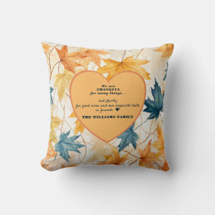 Herfst Oogst Oranje Foliage Quote Gepersonaliseerd Kussen