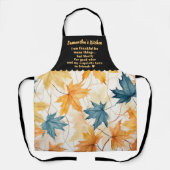 Herfst Oogst Oranje Foliage Quote Gepersonaliseerd Schort (Voorkant)