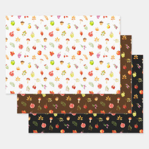 Herfst Oogst Patroon Inpakpapier Vel