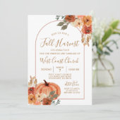 Herfst Oogst Pompoen Feest, Herfst Feest Gemeensch Kaart (Staand voorkant)